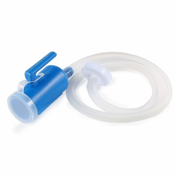 Portable male urinal with lid, Men's urinal,urine bottle,disposable medical urinal 2000ml,Blue, with tube