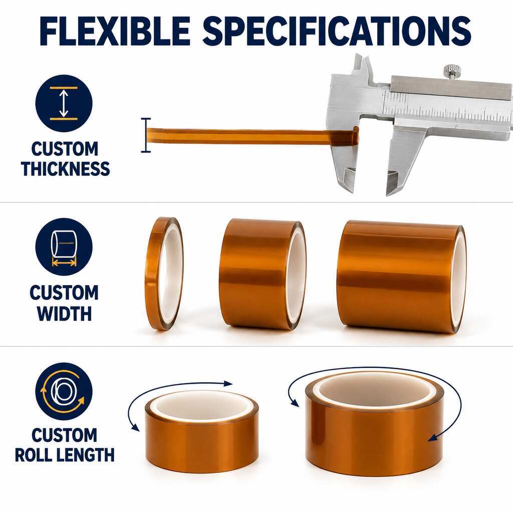 Polyimide Tape with Silicone Adhesive (PI Silicone Tape / High-Temperature PI Tape / PCB Solder Masking Tape) – Heat-Resistant PCB Masking and Electrical Insulation