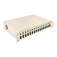 Chassis à support de convertisseur de médias à fente 16 pouces 2U à double puissance 48V/220V