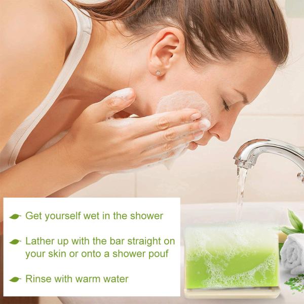 Sabão de banho feito a mão orgânico 135g de Moisturing Matcha Lemengrass da natureza da marca própria