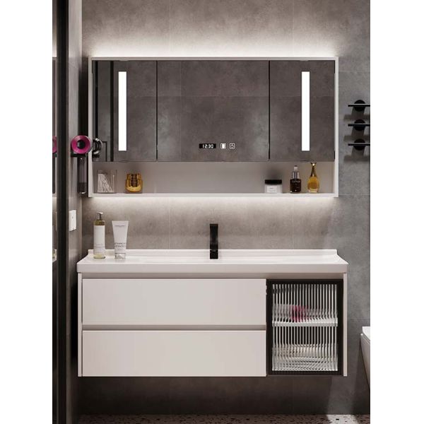 Luxury 800mm Modern Wall Hung Vanity With Sink And Vessel Basins