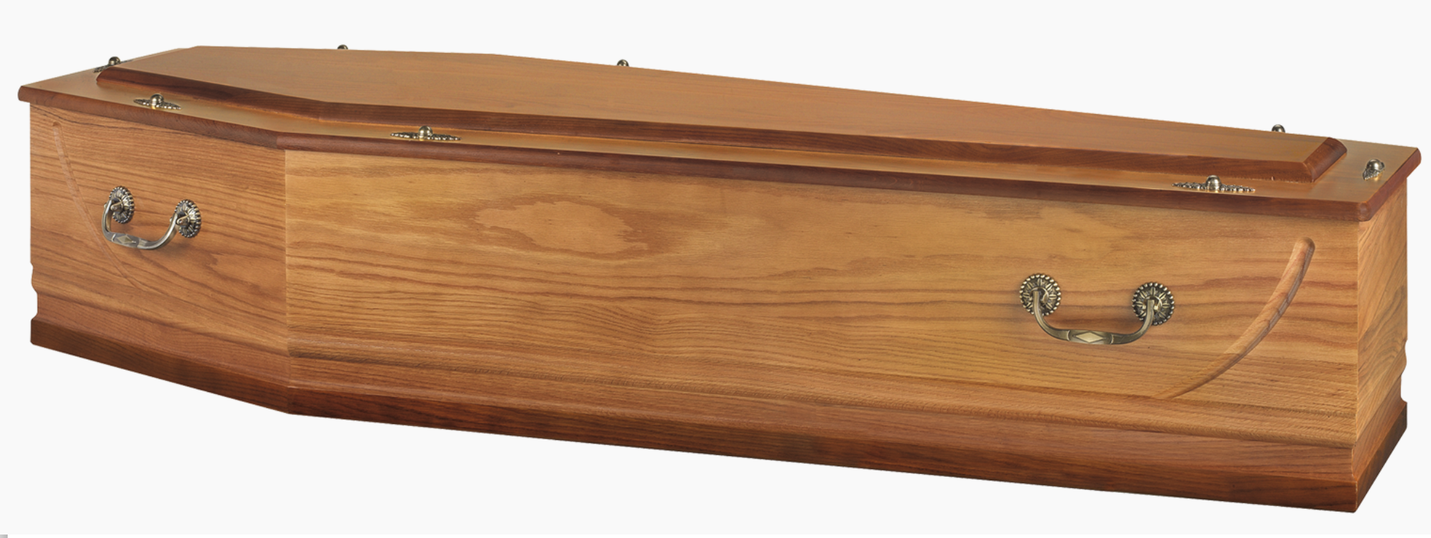 Brass Finish Wooden Coffin Fittings 19*7cm