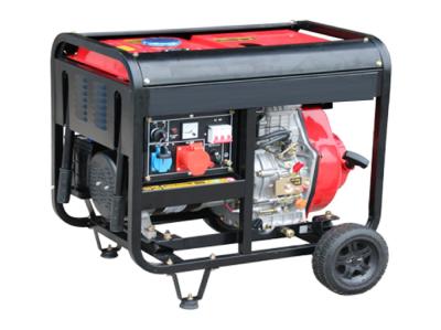 Open Type Silent Diesel Generator Set , 380V Air Cooled 5.0kw Portable Silent Generator
