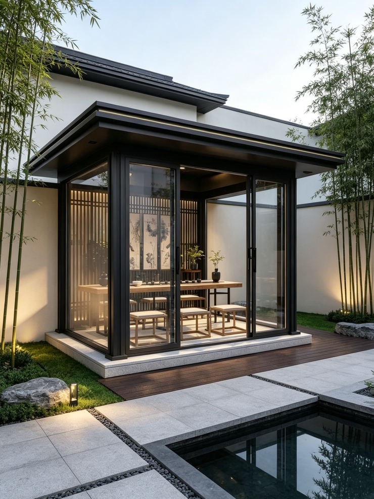 Custom Size Garden Sunroom with 304 Stainless Steel Hardware and T6-T5 Aviation-grade Aluminum Alloy