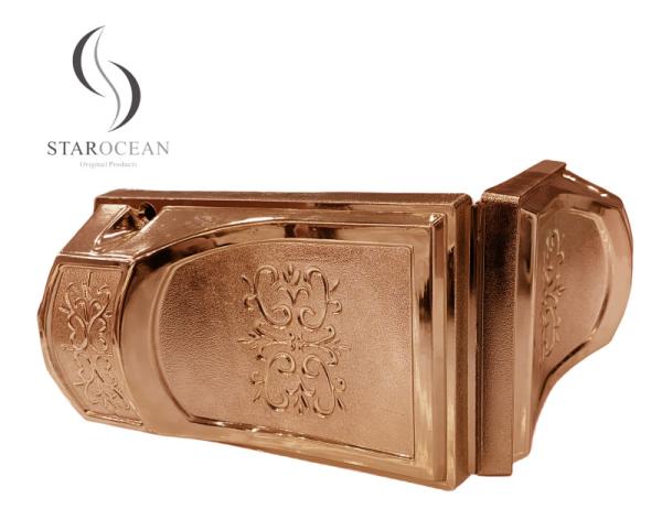 Material reciclado de bronze PP Corno de caixão Acessórios funerários Bronze 8# B