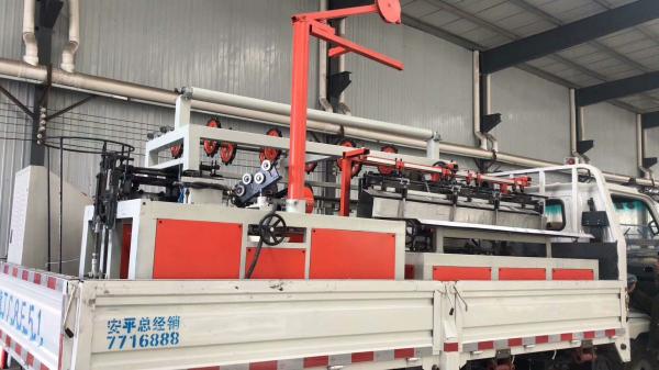 3m width Fully-Automatic double wire feeding PLC Chain Link Fence Machine