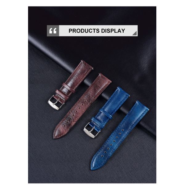 Retro-style Patent Leather Watch Straps-OEM