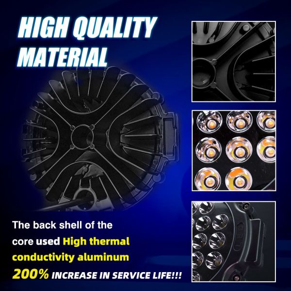 Lumière de travail LED universelle de 13 pouces pour voiture 61W 6300LM AC DC 8-100V pour camion tout-terrain UTV ATV
