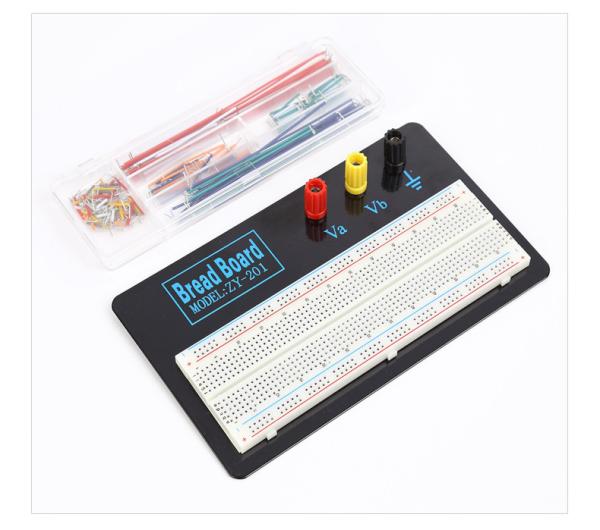 Tábua de pão de Solderless e fio transparentes brancos Kit With Metal Plate