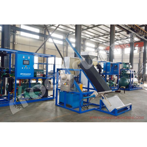 Big Capacity 5 Kw SUS304 Stainless Steel Flake Ice Machine Transforms into Block Ice