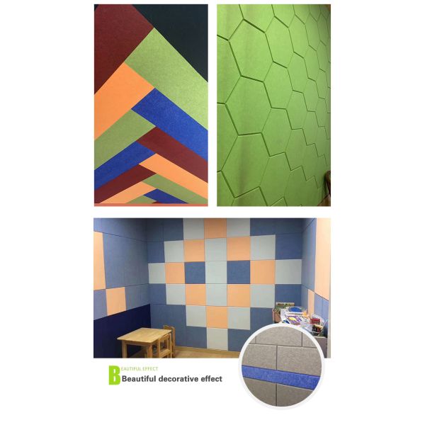 40 мм толщины высокая плотность питомцев полиэстерные акустические панели из волокна для управления звуком