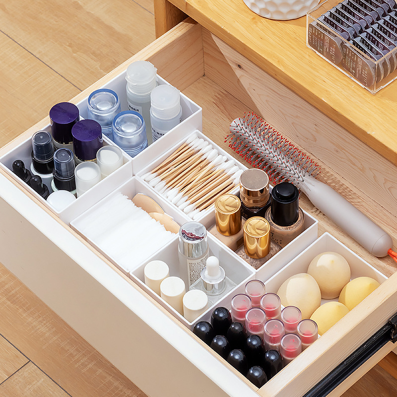 Transparent Multifunctional Acrylic Storage Box Clear Organizer for Makeup Jewelry Contact Lenses Desktop Vanity Organizer
