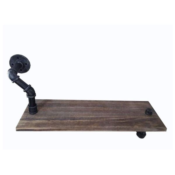 15x10cm Industrial Pipe Shelving Wood Brackets For Flower / Book Shelving