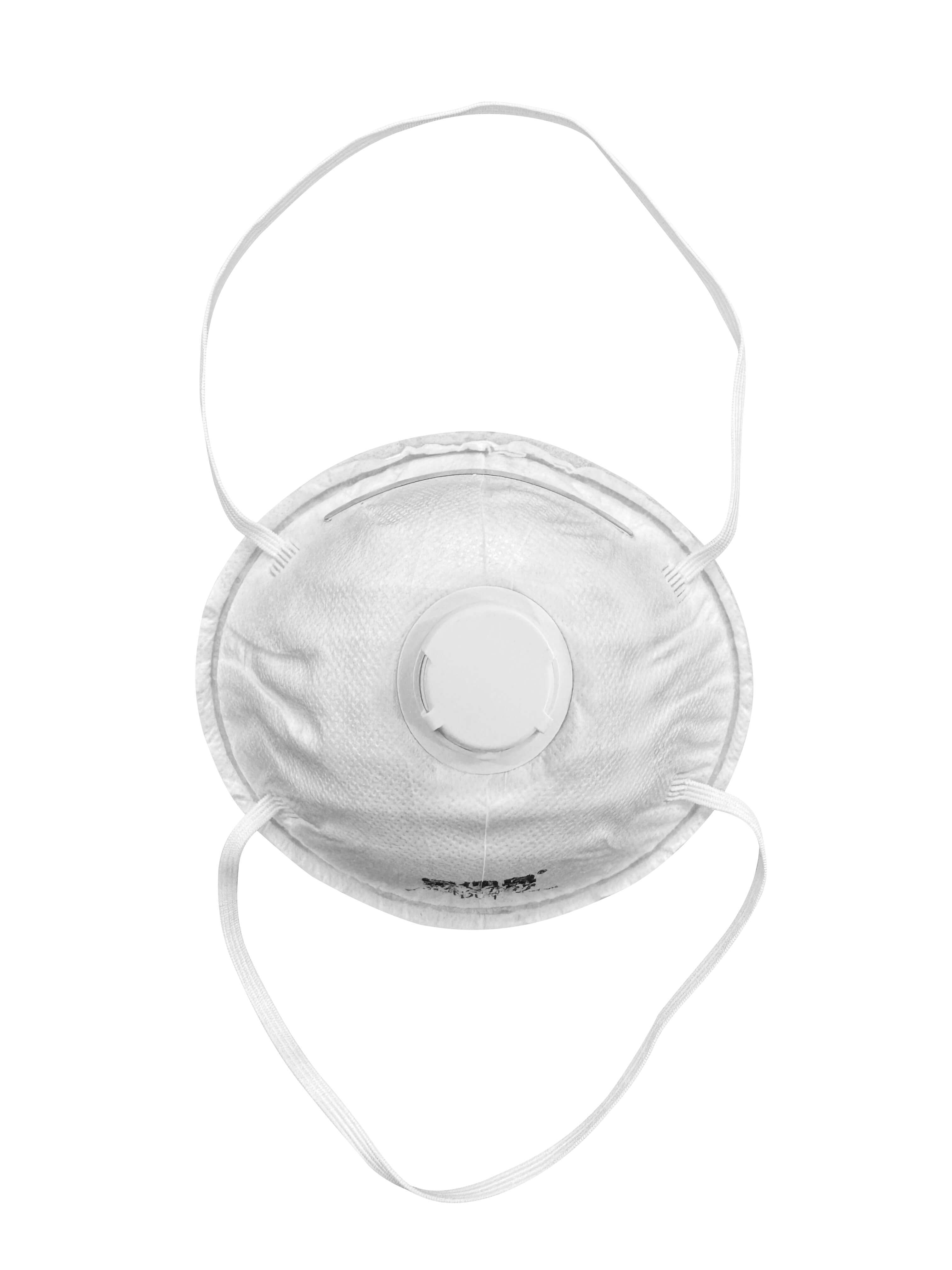 EN149 FFP2 Vertical Folded Respirator with Exhalation Valve Headband Wearing System Disposable Dust Mask