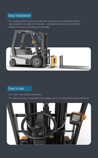 Counting  Lift Truck Scale , Forklift Load Weight Indicator 4500kg forklift fork scales