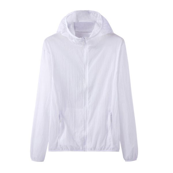 Long Sleeve Outdoor Windbreaker Jacket Solid Color Thin Sun Protective Clothing