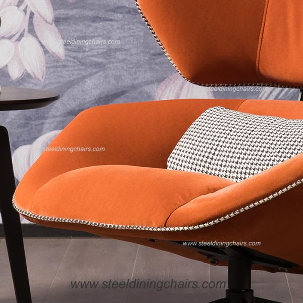 Furniture Modern Nordic Contracted Iron Gray Swivel Armchair