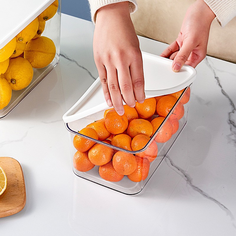 Plastic sealed Jar Cereal Cereal Kitchen Snack Refrigerator Storage Box with Lid Dustproof square sealed Box for Snacks