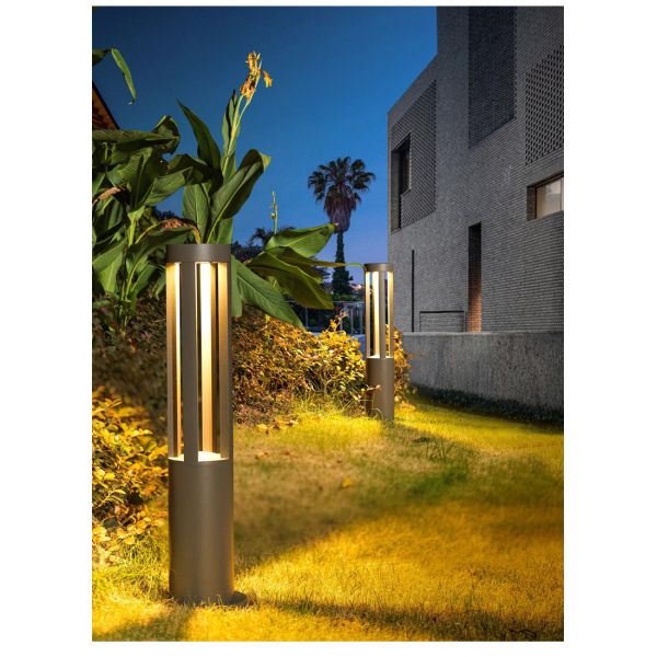 Outdoor Electric IP65 LED Lawn Lamp Waterproof Aluminum Modern Square Garden Landscape Lighting 3000K Warm White 50000 Hours