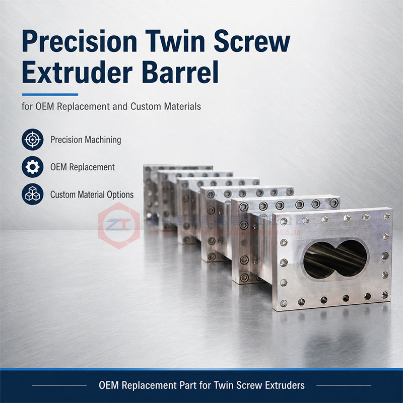 Precision Twin Screw Extruder Barrel for OEM Replacement and Custom Materials