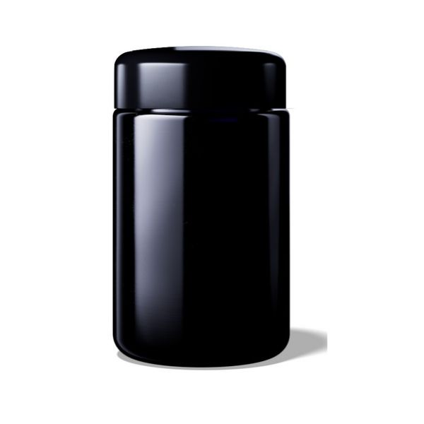 Black 500ml 1L UV Resistant Glass Jars Flower Packaging Smell Proof Glass Container