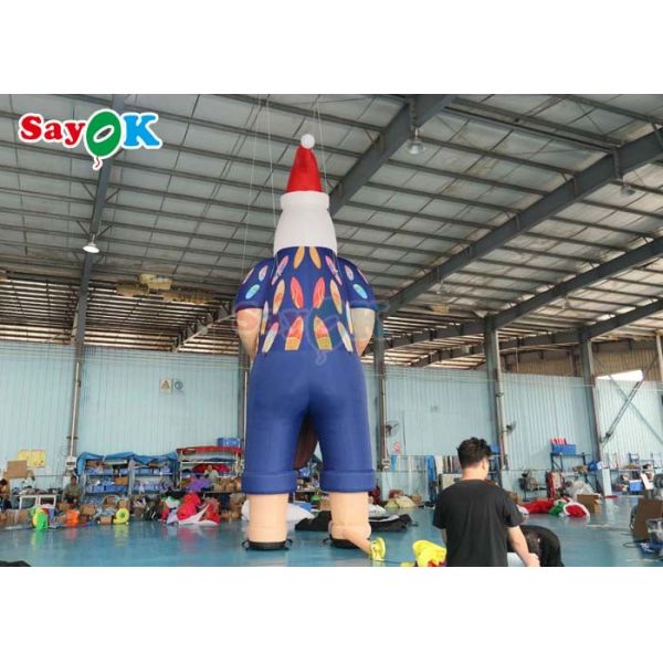 Гавайский рождественский декоративный модель надувный Санта Клаус на пляже Размер 7,6 м