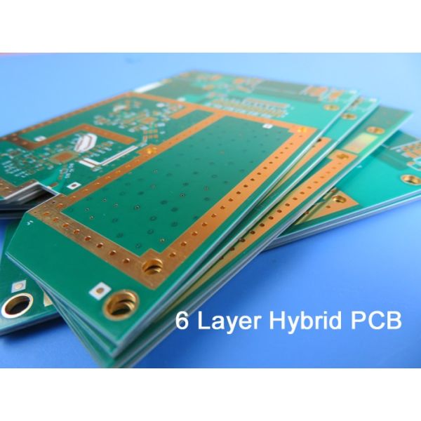 High Frequency Hybrid PCB 6-Layer Mixed PCB On 20mil 0.508mm RO4350B and FR-4 with Blind Via
