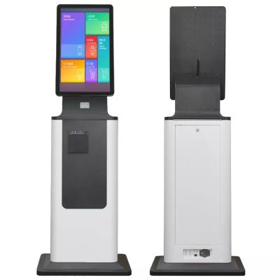 Indoor Hotel Touch Self Service Check In Kiosks With Passport Scanner RFID Card Dispenser
