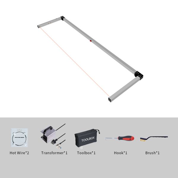 резец промышленное 1370mm пены нагреваемого провода смычка 200W 300mm Handheld