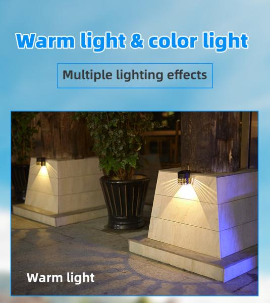 O diodo emissor de luz posto solar exterior da cerca ilumina o cilindro IP68 RGB impermeável