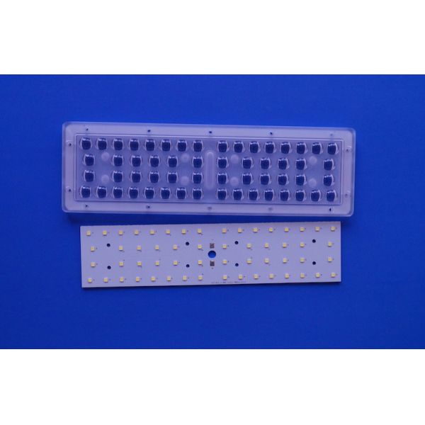 56 IN 1 30W 50W LED Street Light Module With SMD 3030 3535 LED PCB / LENS 90X120 Degree