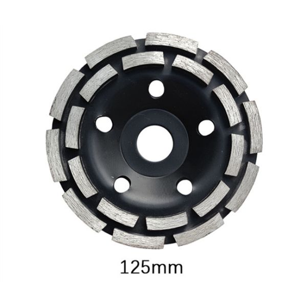 Черное 5 колесо чашки диаманта строки дюйма 125mm двойное спекло