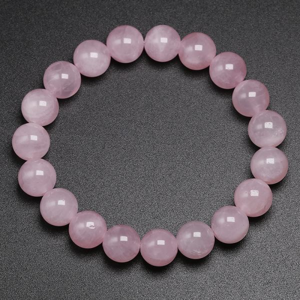 Feng Shui Rose Quartz Bracelet for Women Handmade Natural Stone Chakra Jewelry Gift