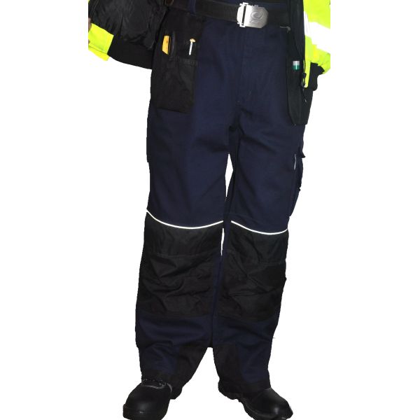 Canvas Elastic Waist Work Uniform Pants Soft With Tuck Way Holster Pockets