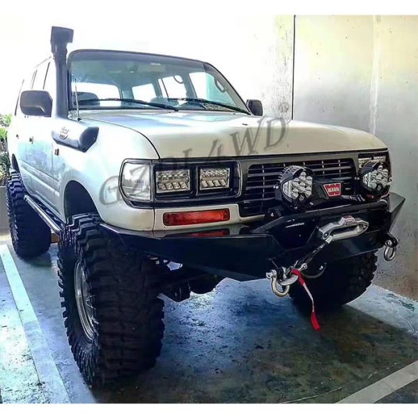 Чернота Lc Fj 80 приемистости пригонки Адвокатуры Bull металла предохранителя переднего бампера тележки