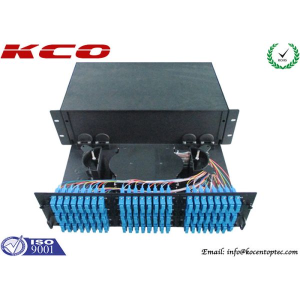 96 Cores 4U Fibre Termination Box ODF Unit Fiber Optic Patch Panel Rack Mount For Optical Distrinution Frame