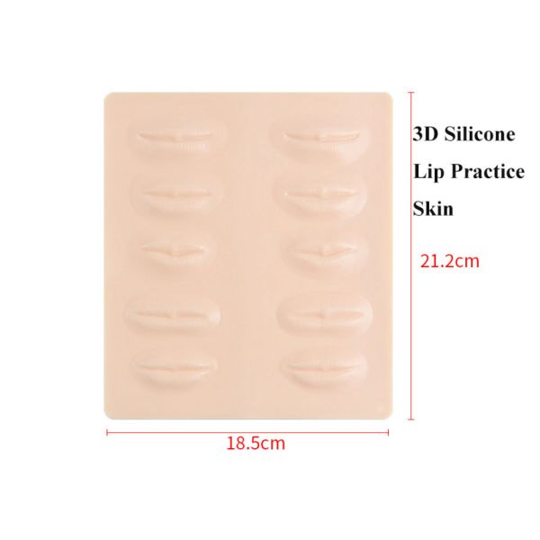 Rubber Practice Materials Tattoo Eyebrow carving Lips Silicone 3D Leather Blank Permanent Makeup For PMU Training