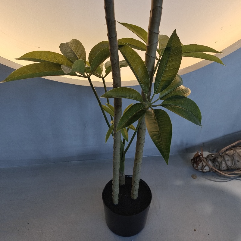 Вибрирующее 150 см Schefflera фальшивое растение с УФ-защитой искусственный папоротник дерево для внутреннего домашнего декора искусственные растения