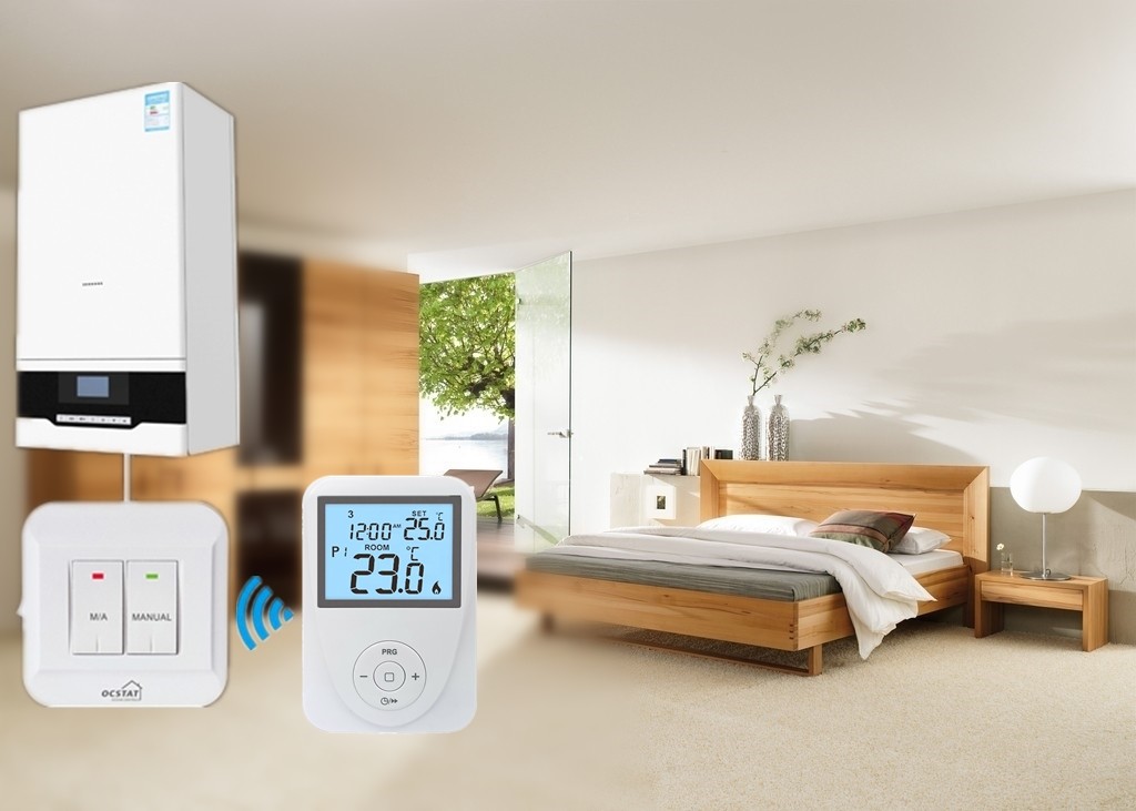 термостат комнаты 6A 8A еженедельный Programmable RF для боилера газа