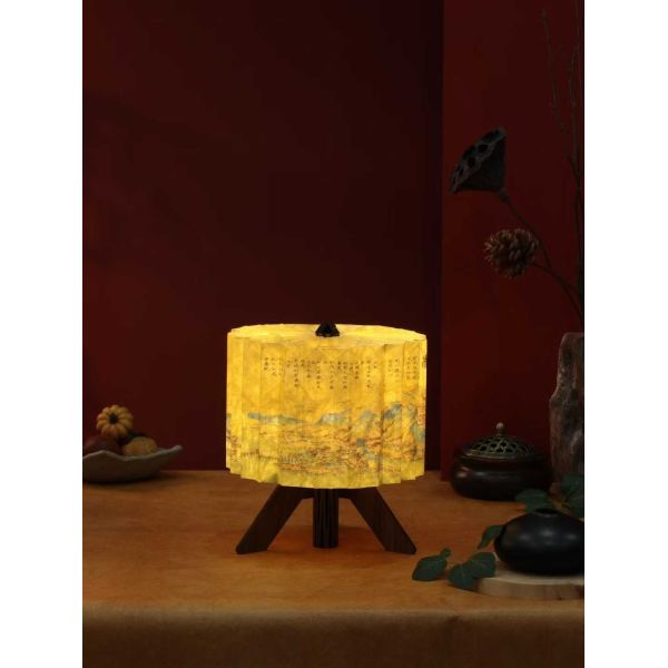 Nordic Hotel Folded Paper Origami Table Lamp LED Night Light Wooden