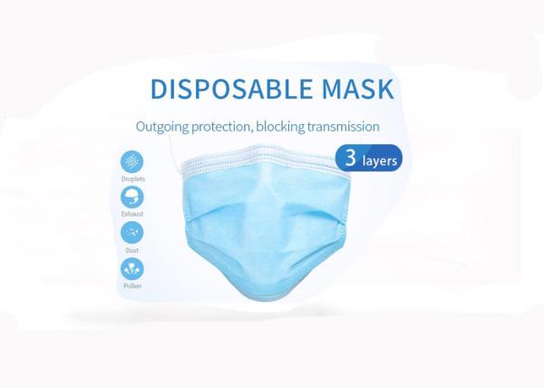 Adult Size 3 Ply Anti Dust Medical Face Mask Security Protection COVID 19