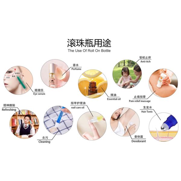 PET18-15ml Empty PCR PET Roll On Bottle For Perfume Oil Aromatherapy Packaging