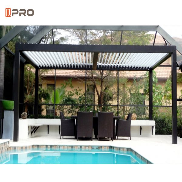Motorzied Powder Coated Modern Electric Pergola Roof For Garden