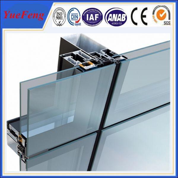 aluminium curtain wall profiles supplier, aluminium extrusion for glass curtain wall