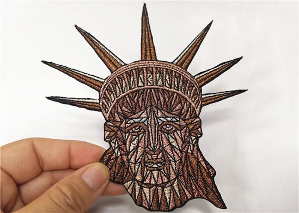 2D Eco - Friendly Clothing Embroidered Badges No Minimum Feather