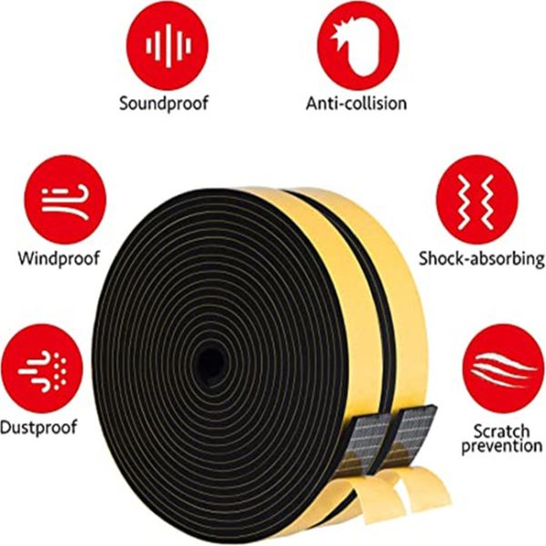 39Ft Self Adhesive Foam Weather Stripping for Window Door Sealing