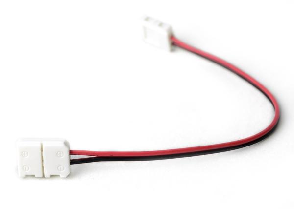 3528 Single Color  LED Strip Connector Strip To Wire 8mm 6 Inches Long