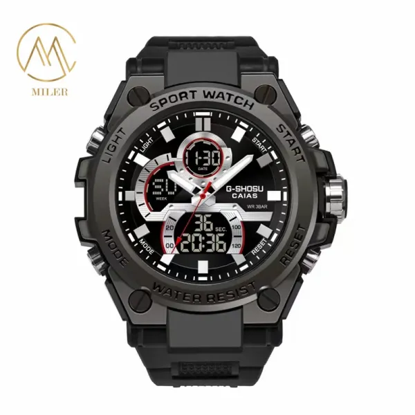 Wholesale Digital Sport Watch Good Performance Silicone Strap Watch with Waterproof Feature