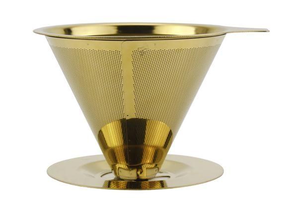 18/8 Stainless Steel Reusable Coffee Filter Pour Over Filter 2 Cups Capacity