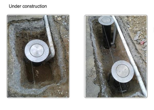 High Lifting Speed Hydraulic Rising Bollards Stainless Steel Retractable Traffic Road Safety